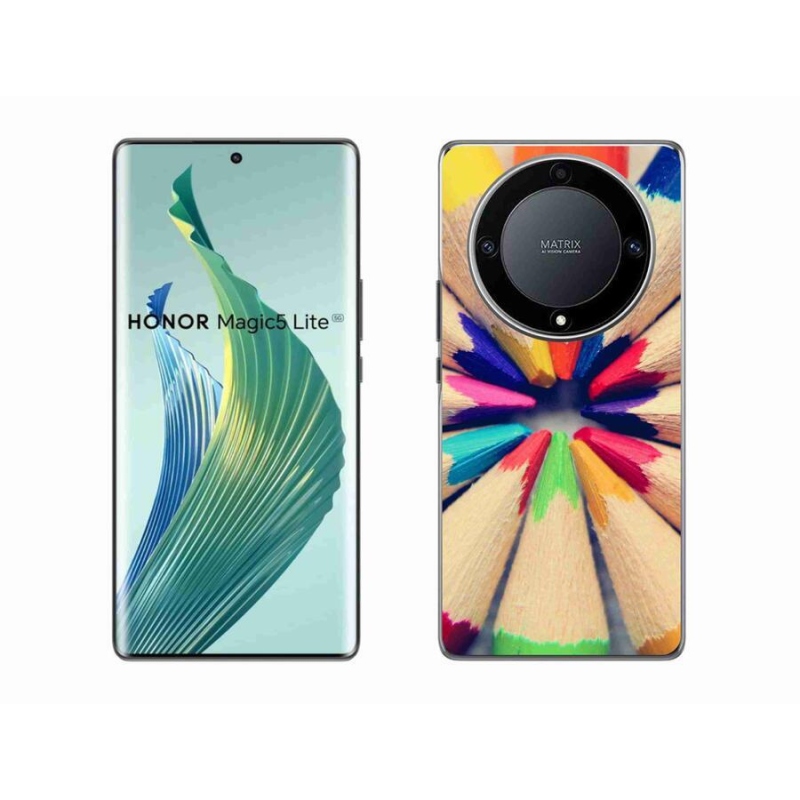Gelový kryt mmCase na mobil Honor Magic 5 Lite 5G - pastelky