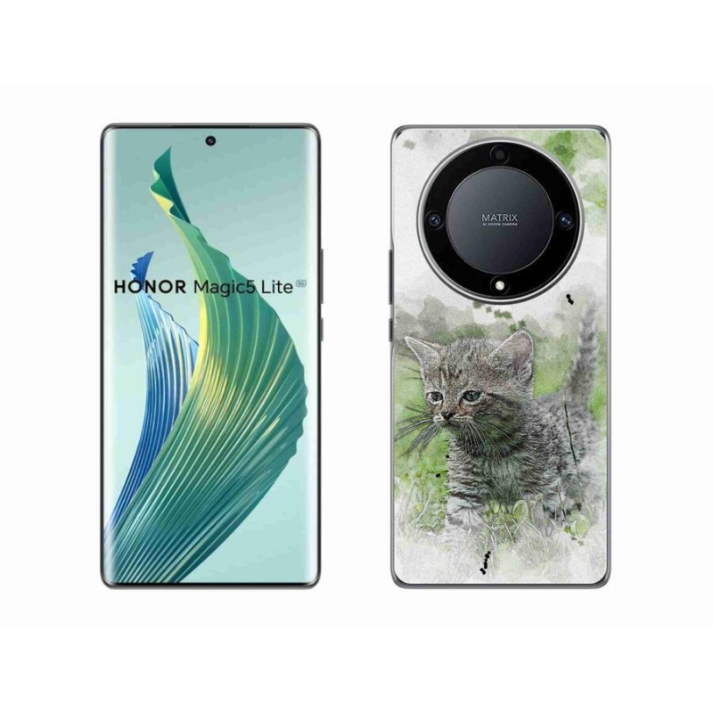 Gelový kryt mmCase na mobil Honor Magic 5 Lite 5G - roztomilé kotě 1
