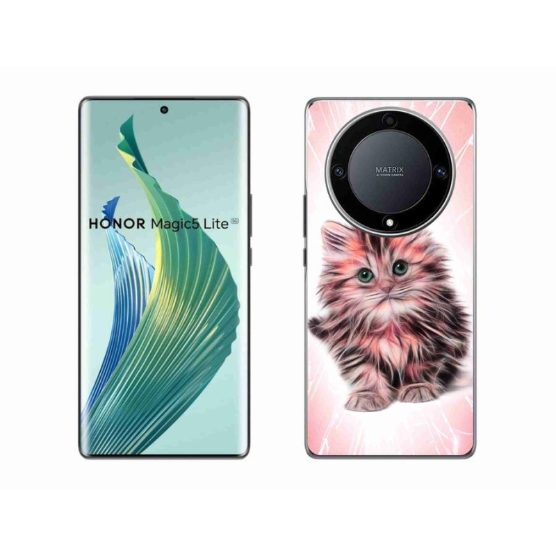 Gelový kryt mmCase na mobil Honor Magic 5 Lite 5G - roztomilé kotě