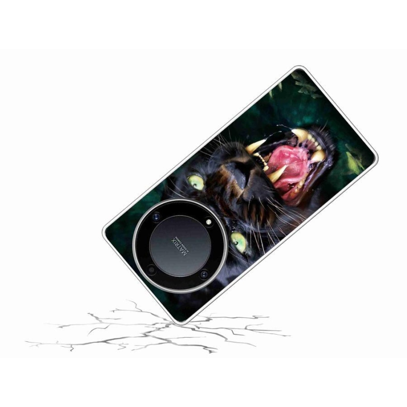 Gelový kryt mmCase na mobil Honor Magic 5 Lite 5G - rozzuřený černý panter