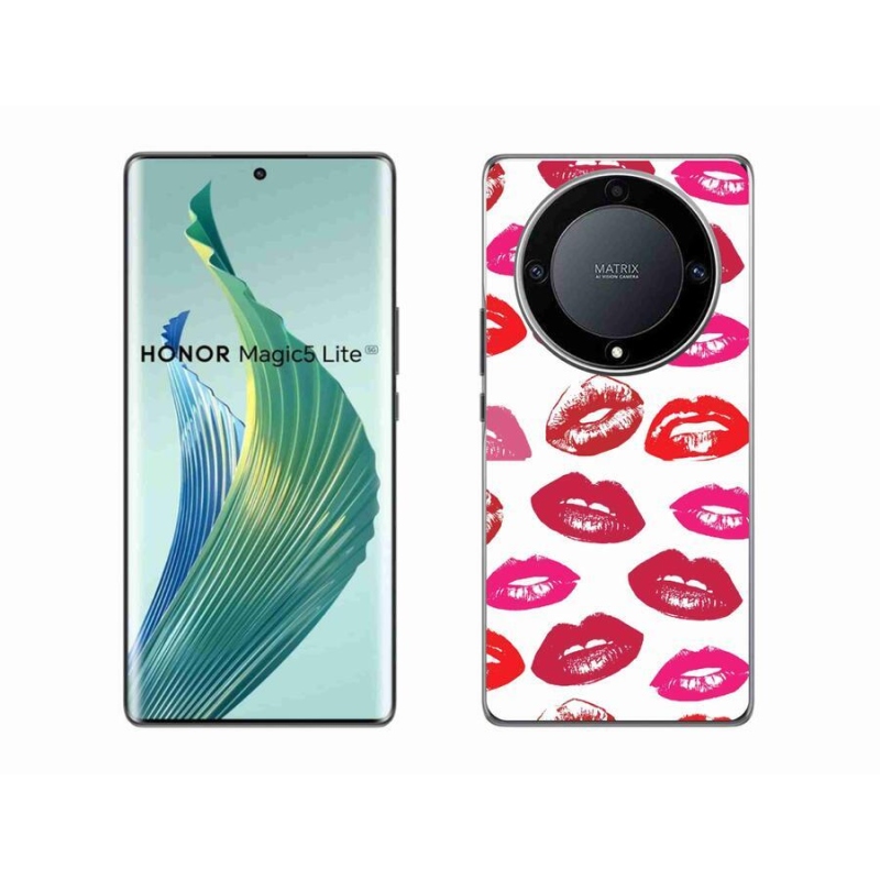 Gelový kryt mmCase na mobil Honor Magic 5 Lite 5G - rty