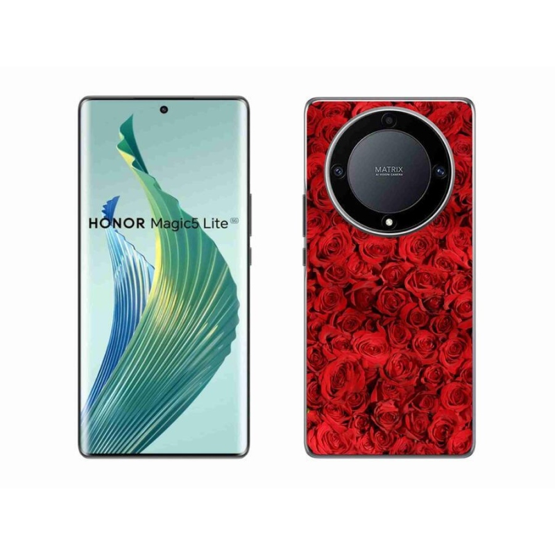 Gelový kryt mmCase na mobil Honor Magic 5 Lite 5G - růže