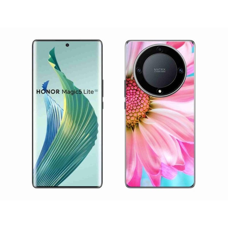 Gelový kryt mmCase na mobil Honor Magic 5 Lite 5G - růžová květina