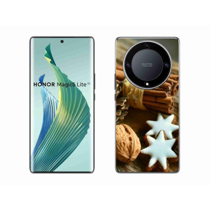 Gelový kryt mmCase na mobil Honor Magic 5 Lite 5G - skořice a perníčky