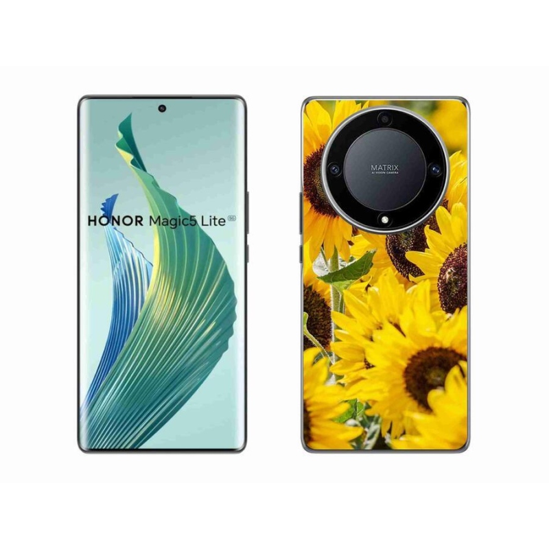 Gelový kryt mmCase na mobil Honor Magic 5 Lite 5G - slunečnice