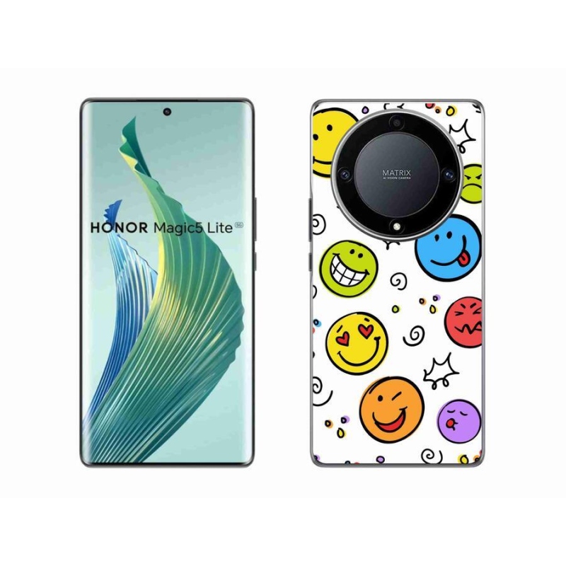Gelový kryt mmCase na mobil Honor Magic 5 Lite 5G - smajlíci