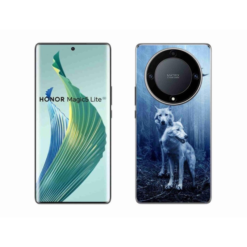 Gelový kryt mmCase na mobil Honor Magic 5 Lite 5G - vlci v lese