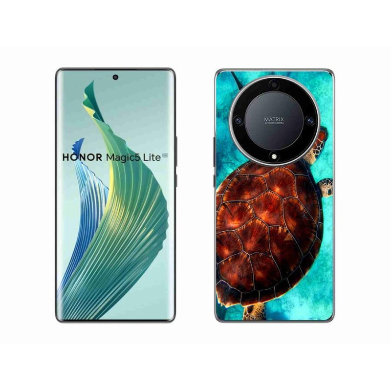 Gelový kryt mmCase na mobil Honor Magic 5 Lite 5G - želva