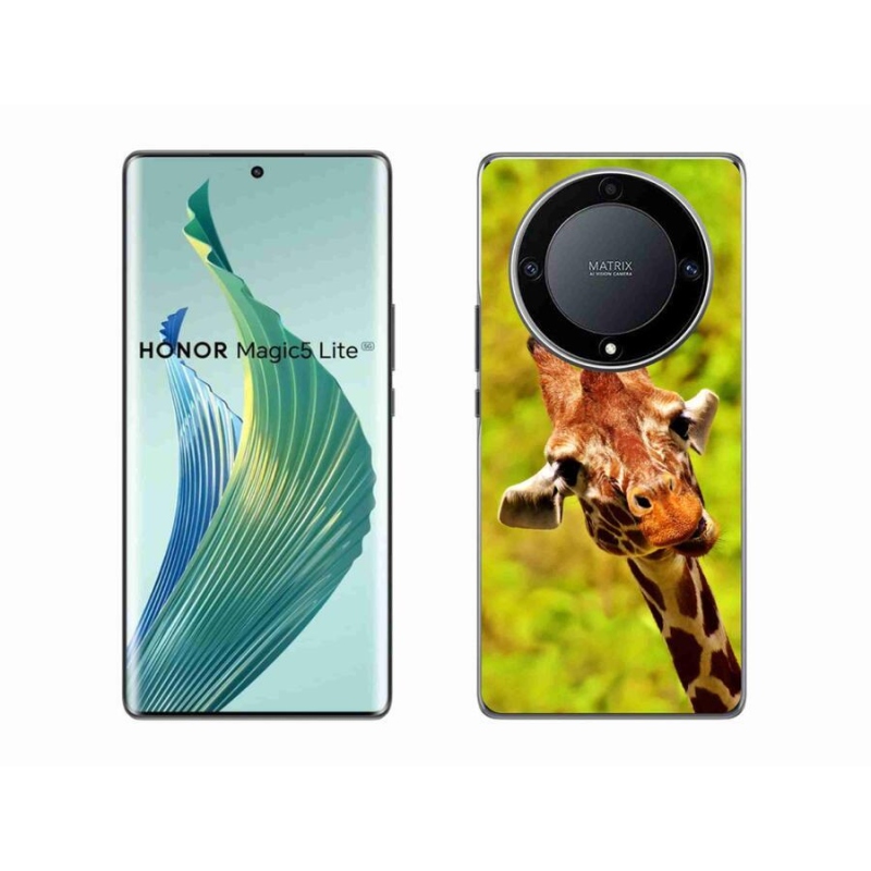 Gelový kryt mmCase na mobil Honor Magic 5 Lite 5G - žirafa