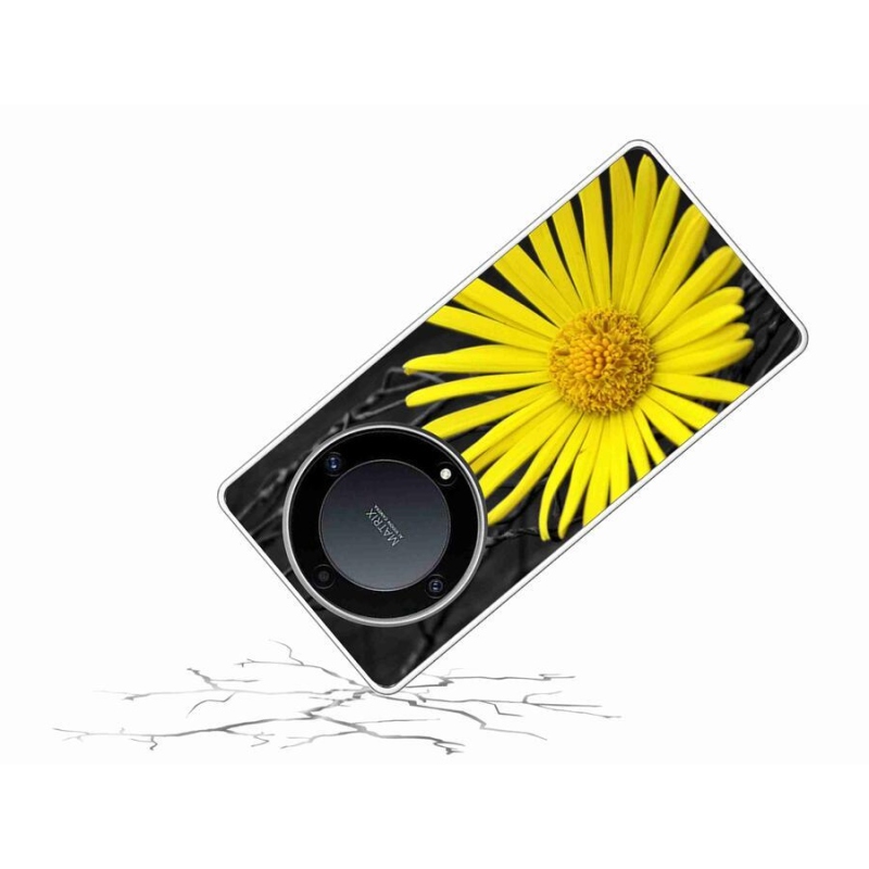 Gelový kryt mmCase na mobil Honor Magic 5 Lite 5G - žlutá květina