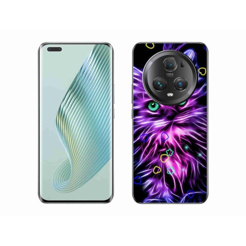 Gelový kryt mmCase na mobil Honor Magic 5 Pro 5G - abstraktní kočka