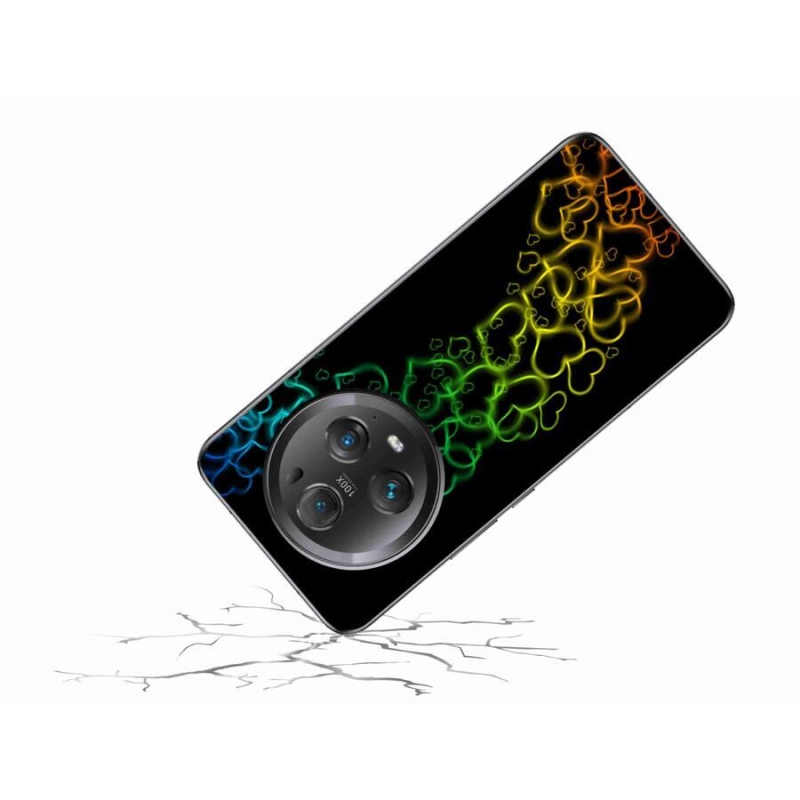 Gelový kryt mmCase na mobil Honor Magic 5 Pro 5G - barevná srdíčka