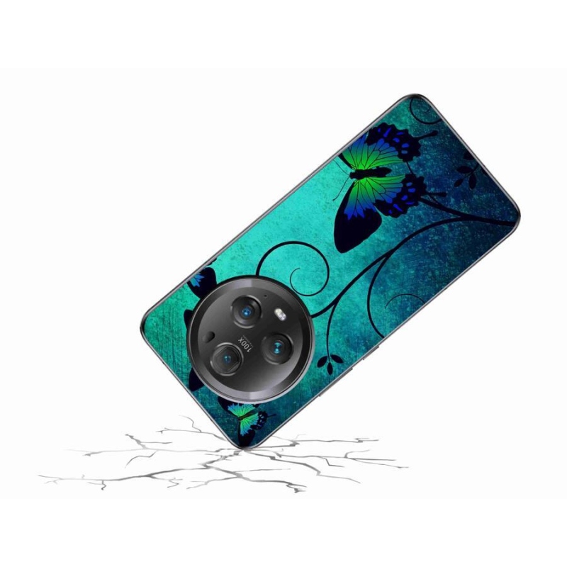Gelový kryt mmCase na mobil Honor Magic 5 Pro 5G - barevní motýli