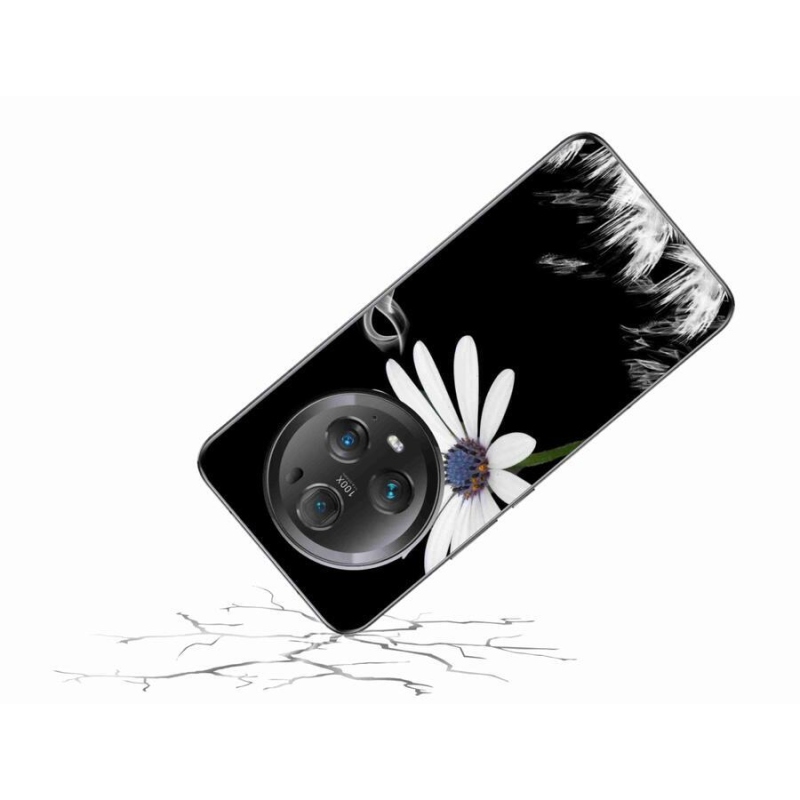 Gelový kryt mmCase na mobil Honor Magic 5 Pro 5G - bílá květina