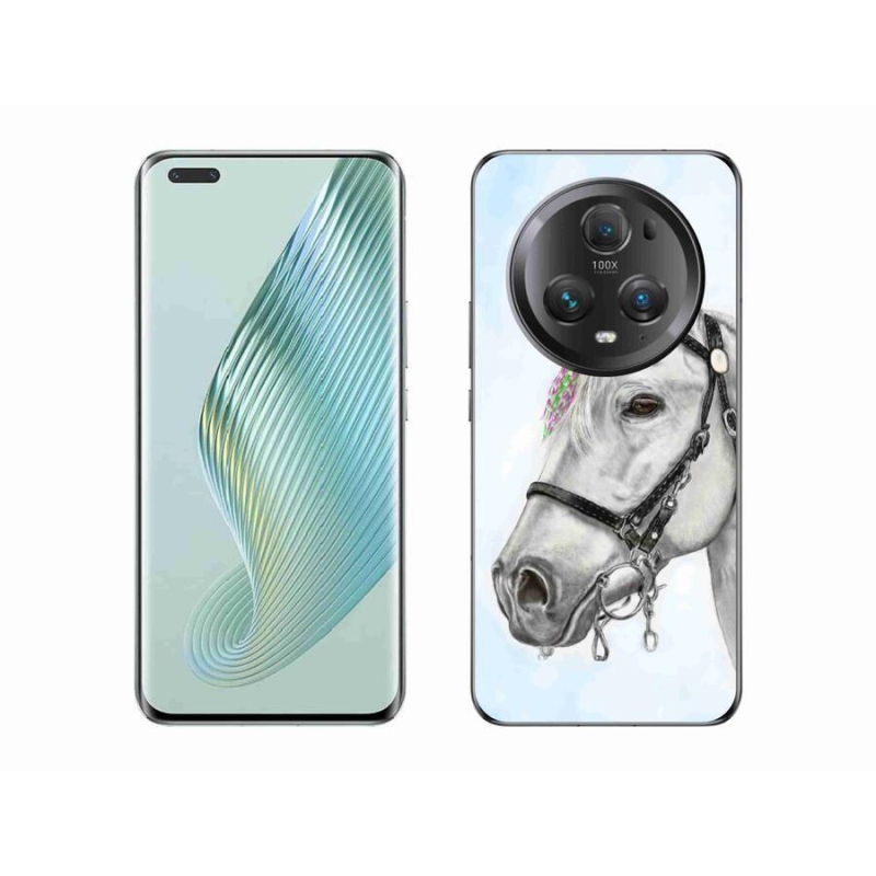 Gelový kryt mmCase na mobil Honor Magic 5 Pro 5G - bílý kůň 1