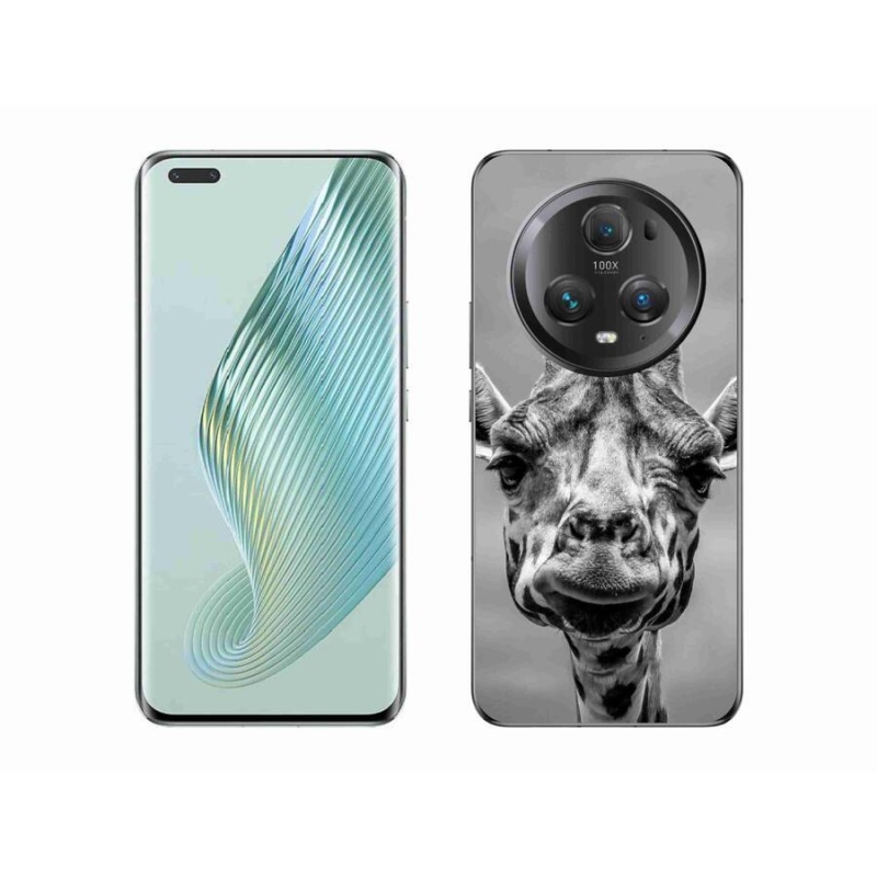 Gelový kryt mmCase na mobil Honor Magic 5 Pro 5G - černobílá žirafa