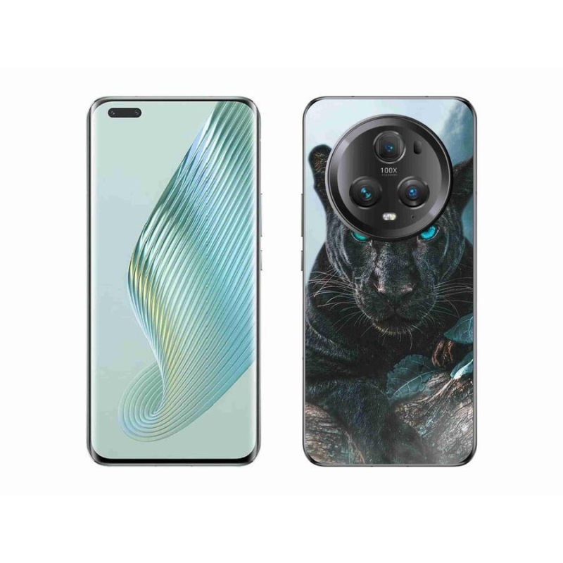 Gelový kryt mmCase na mobil Honor Magic 5 Pro 5G - černý panter