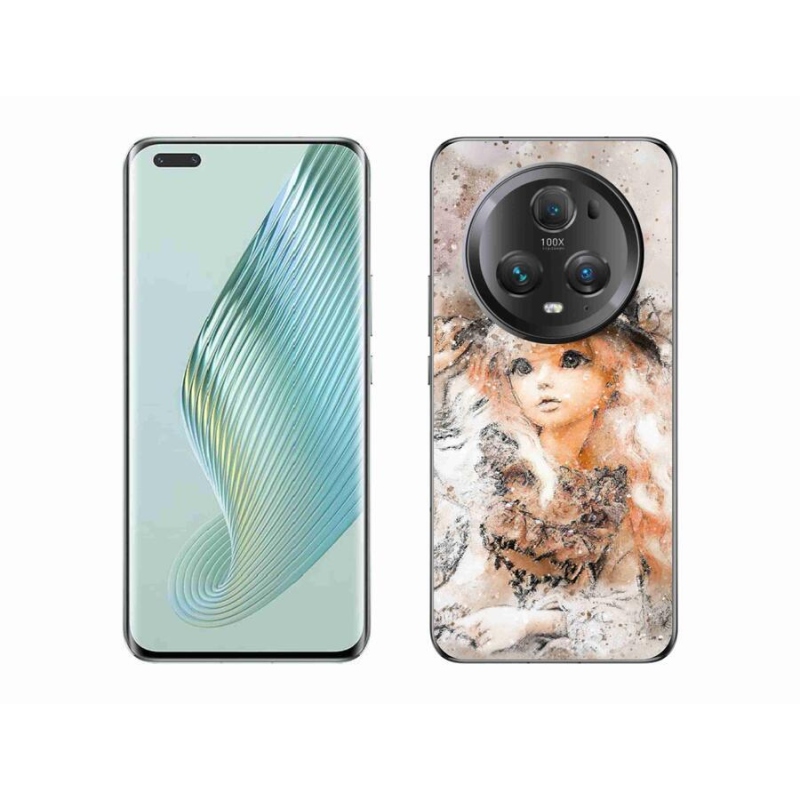 Gelový kryt mmCase na mobil Honor Magic 5 Pro 5G - holčička s kloboukem
