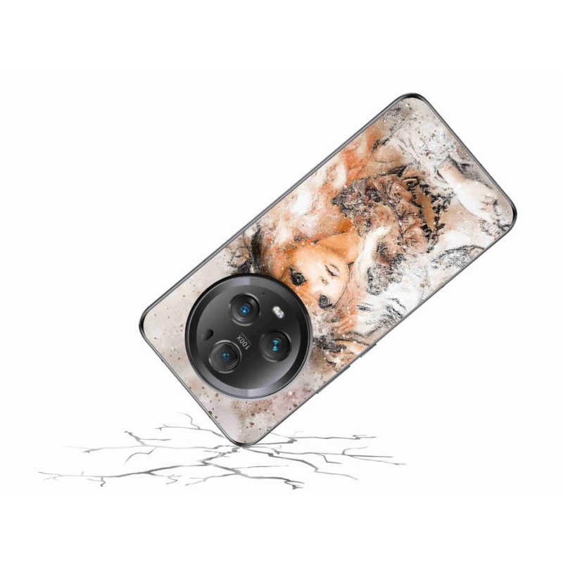 Gelový kryt mmCase na mobil Honor Magic 5 Pro 5G - holčička s kloboukem