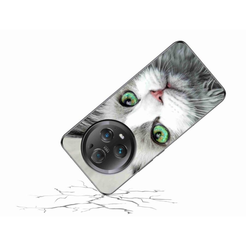 Gelový kryt mmCase na mobil Honor Magic 5 Pro 5G - kočičí pohled
