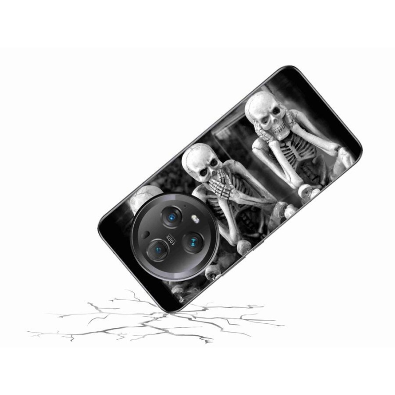 Gelový kryt mmCase na mobil Honor Magic 5 Pro 5G - kostlivci