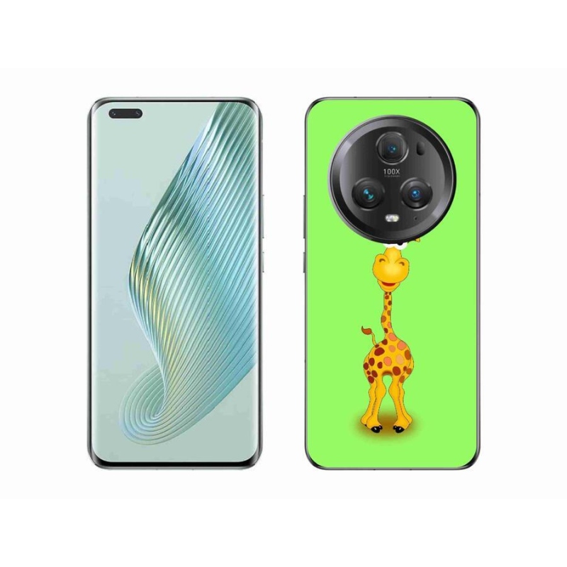Gelový kryt mmCase na mobil Honor Magic 5 Pro 5G - kreslená žirafa