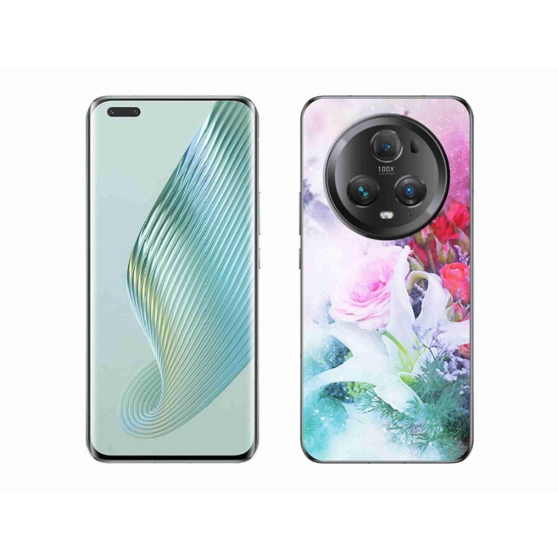 Gelový kryt mmCase na mobil Honor Magic 5 Pro 5G - květiny 4