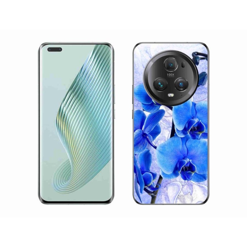 Gelový kryt mmCase na mobil Honor Magic 5 Pro 5G - modré květy