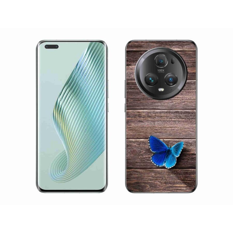 Gelový kryt mmCase na mobil Honor Magic 5 Pro 5G - modrý motýl 1
