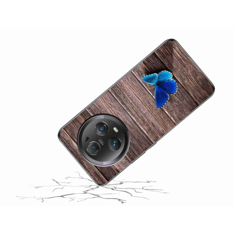 Gelový kryt mmCase na mobil Honor Magic 5 Pro 5G - modrý motýl 1