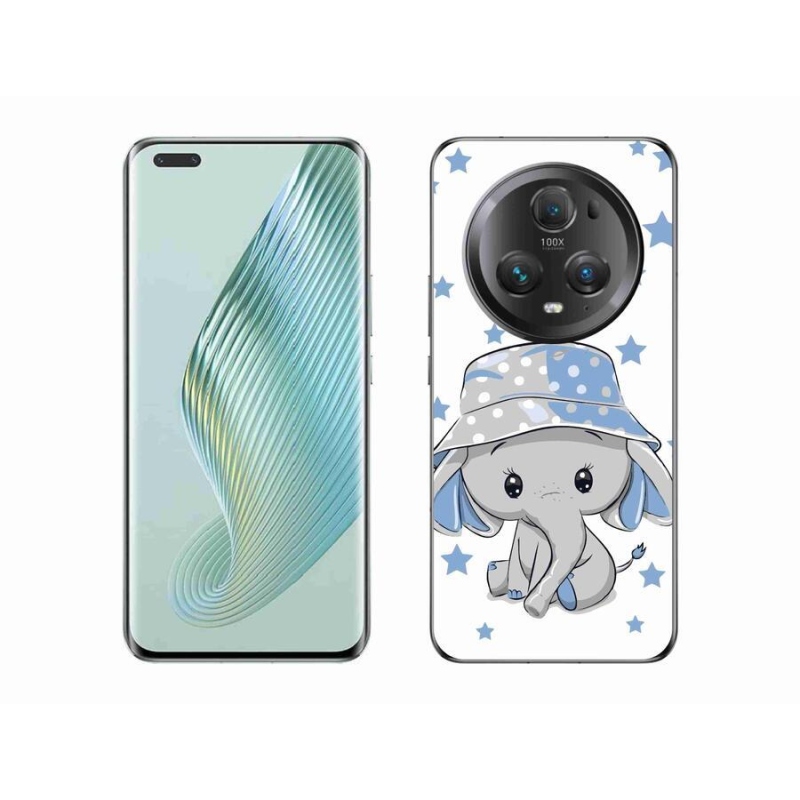 Gelový kryt mmCase na mobil Honor Magic 5 Pro 5G - modrý slon