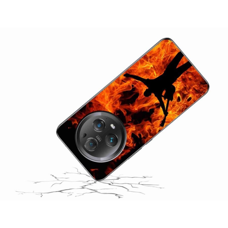 Gelový kryt mmCase na mobil Honor Magic 5 Pro 5G - muzikant a oheň