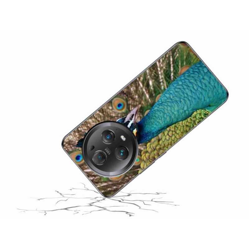Gelový kryt mmCase na mobil Honor Magic 5 Pro 5G - páv