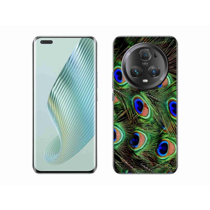 Gelový kryt mmCase na mobil Honor Magic 5 Pro 5G - paví peří