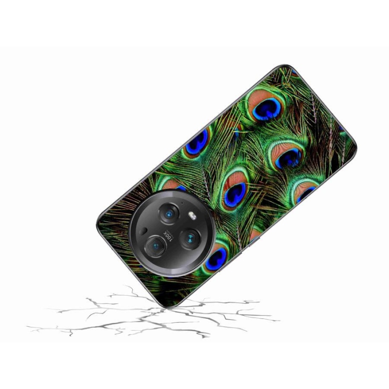 Gelový kryt mmCase na mobil Honor Magic 5 Pro 5G - paví peří