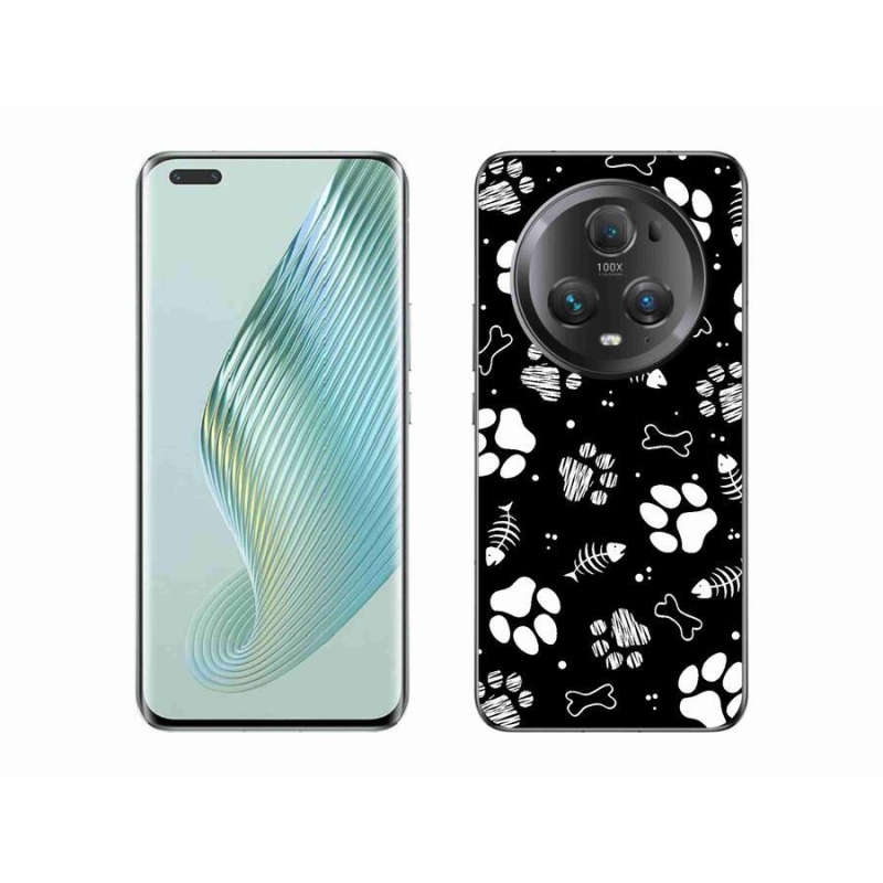 Gelový kryt mmCase na mobil Honor Magic 5 Pro 5G - psí tlapky