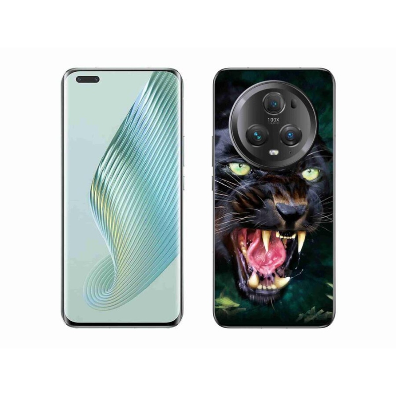 Gelový kryt mmCase na mobil Honor Magic 5 Pro 5G - rozzuřený černý panter