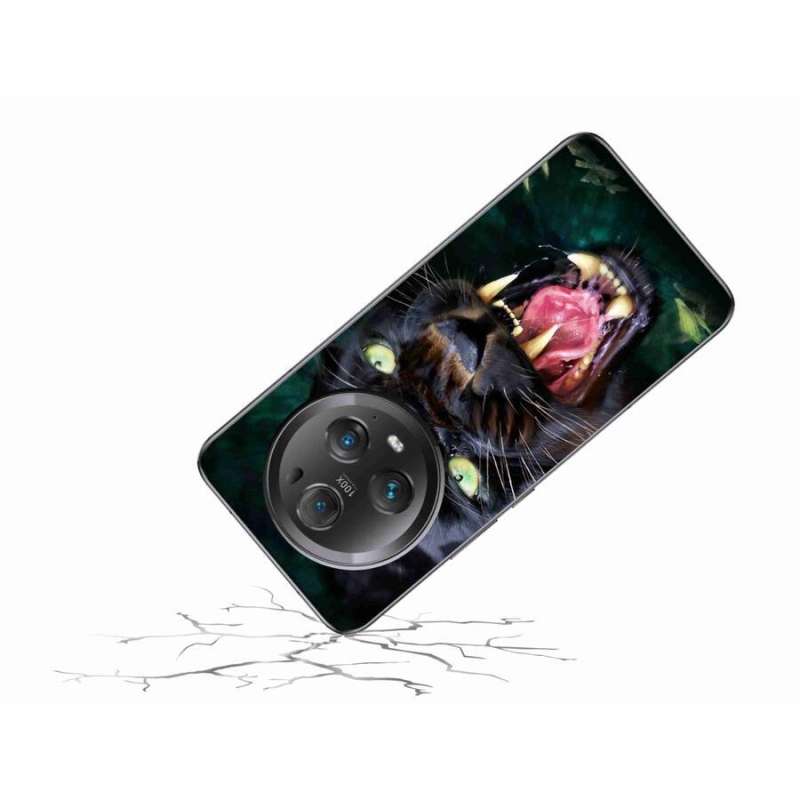 Gelový kryt mmCase na mobil Honor Magic 5 Pro 5G - rozzuřený černý panter