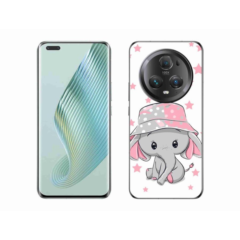 Gelový kryt mmCase na mobil Honor Magic 5 Pro 5G - růžový slon