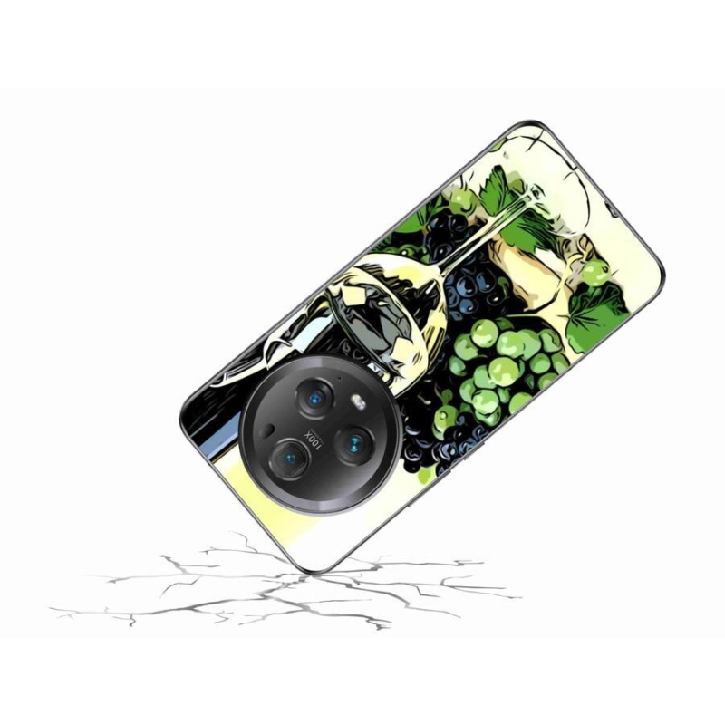 Gelový kryt mmCase na mobil Honor Magic 5 Pro 5G - sklenka vína