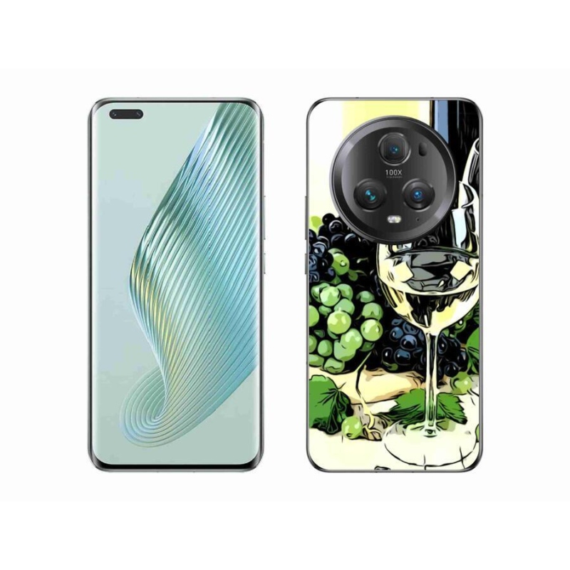 Gelový kryt mmCase na mobil Honor Magic 5 Pro 5G - sklenka vína
