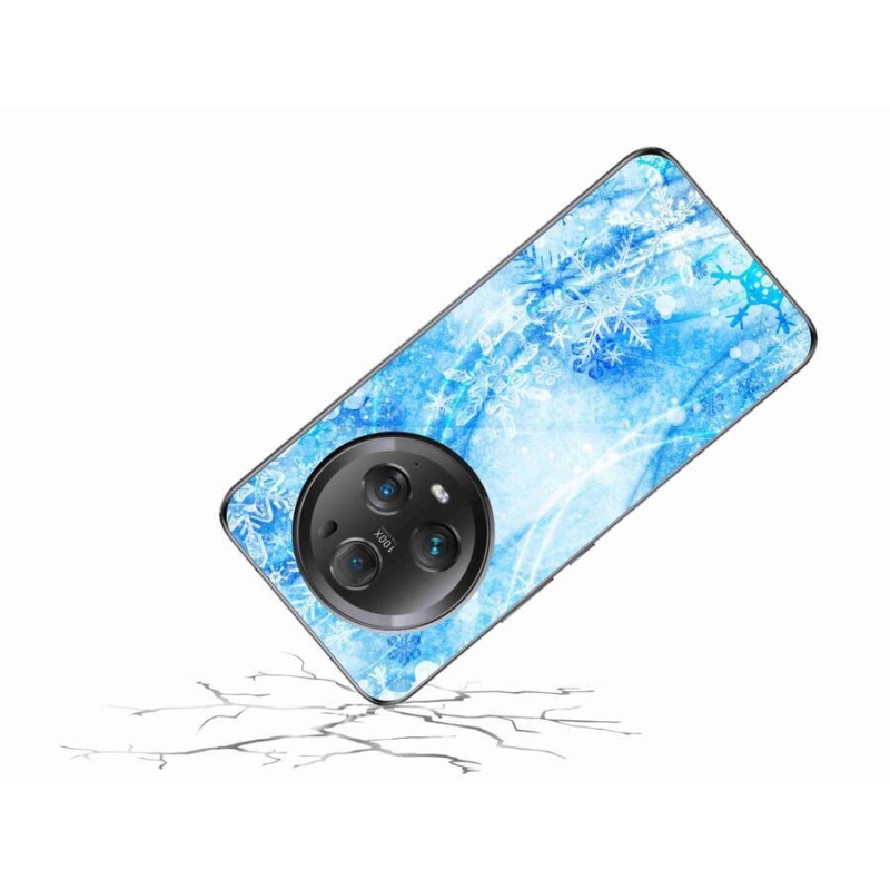 Gelový kryt mmCase na mobil Honor Magic 5 Pro 5G - sněhové vločky