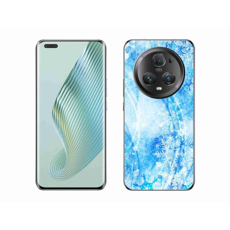 Gelový kryt mmCase na mobil Honor Magic 5 Pro 5G - sněhové vločky