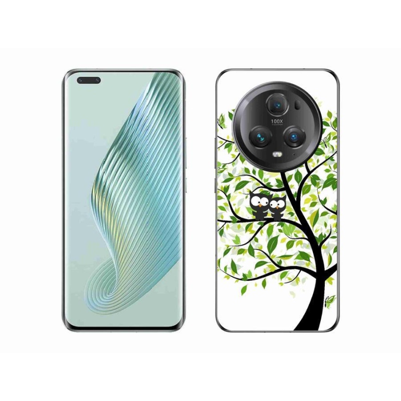 Gelový kryt mmCase na mobil Honor Magic 5 Pro 5G - sovičky na stromě