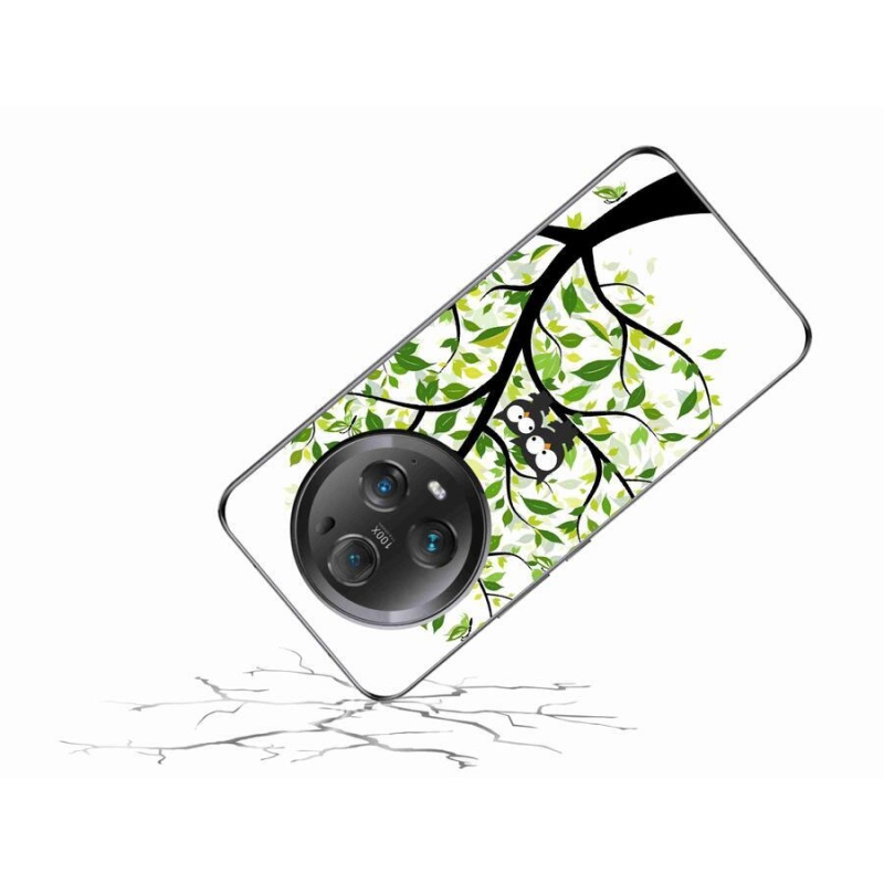 Gelový kryt mmCase na mobil Honor Magic 5 Pro 5G - sovičky na stromě