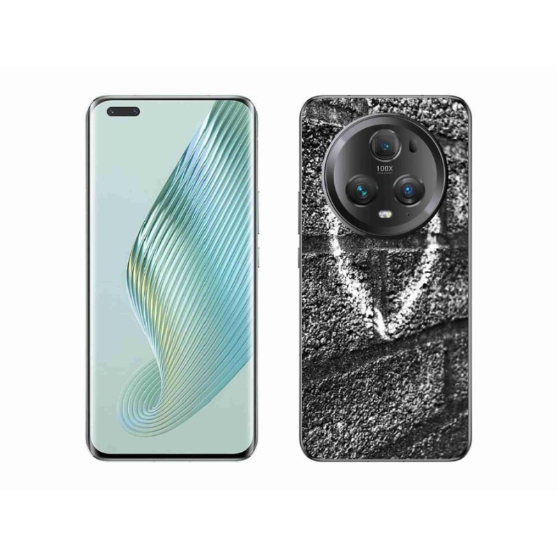 Gelový kryt mmCase na mobil Honor Magic 5 Pro 5G - srdce na zdi