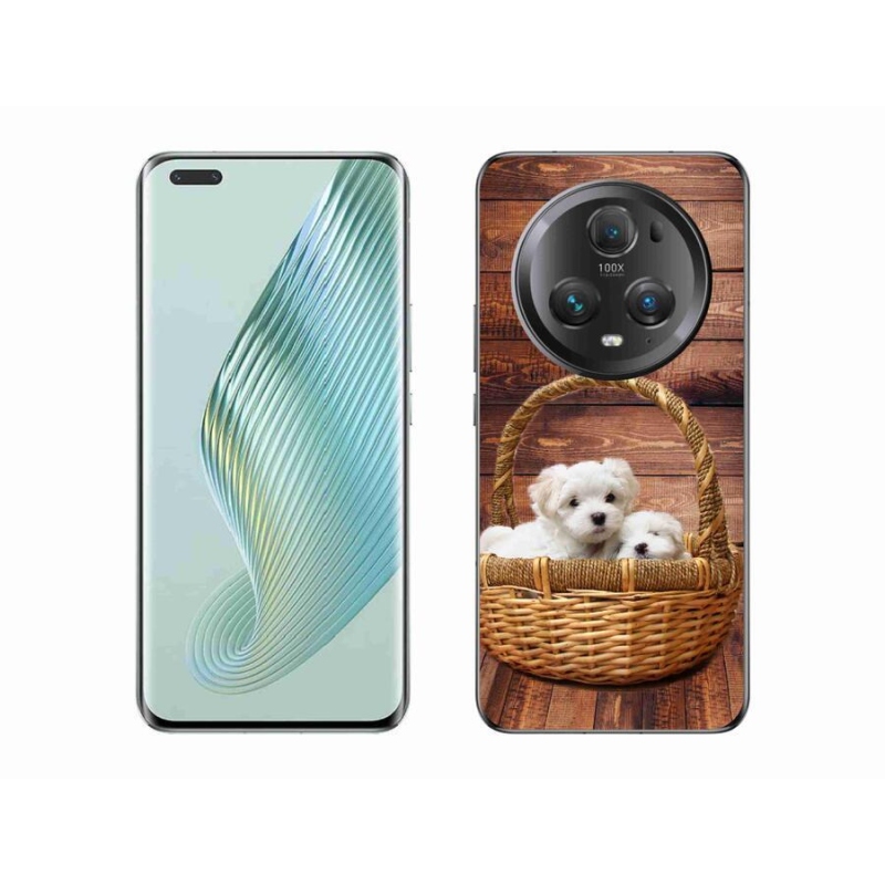 Gelový kryt mmCase na mobil Honor Magic 5 Pro 5G - štěňátka