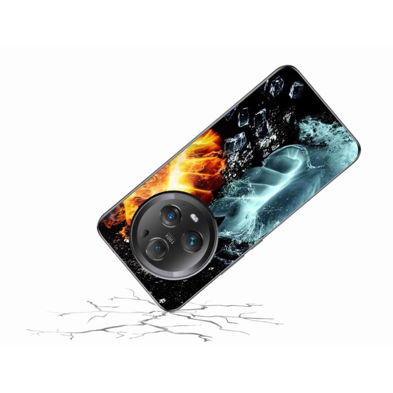 Gelový kryt mmCase na mobil Honor Magic 5 Pro 5G - voda a oheň