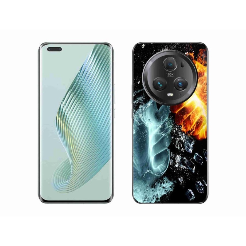 Gelový kryt mmCase na mobil Honor Magic 5 Pro 5G - voda a oheň