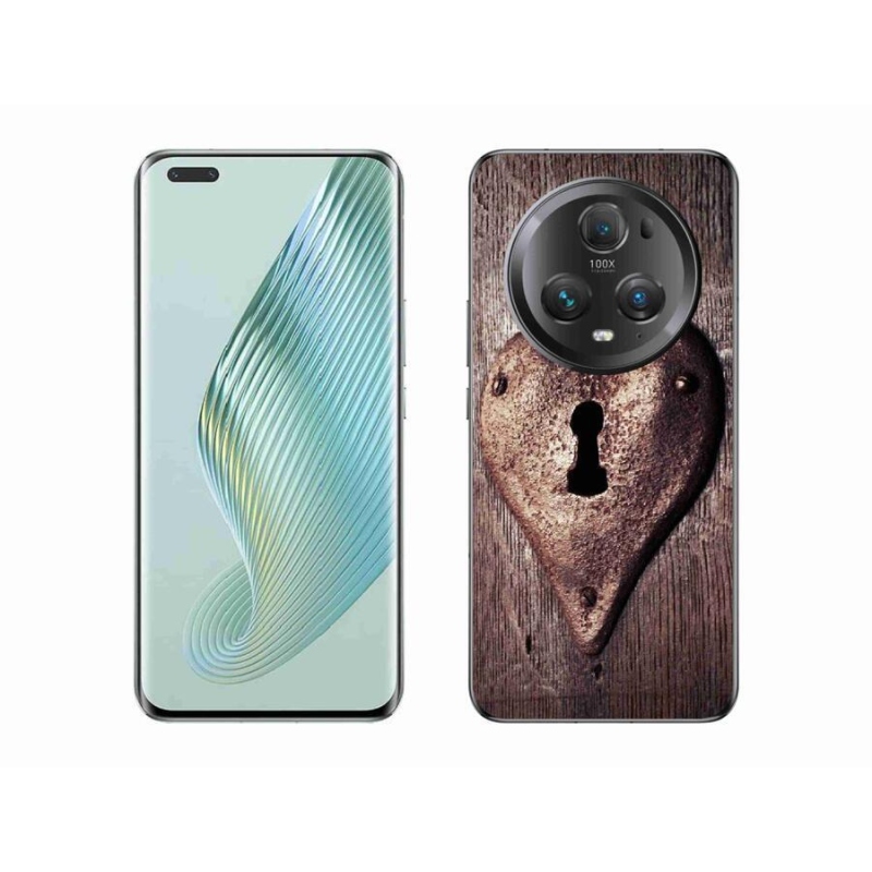 Gelový kryt mmCase na mobil Honor Magic 5 Pro 5G - zámek ve tvaru srdce